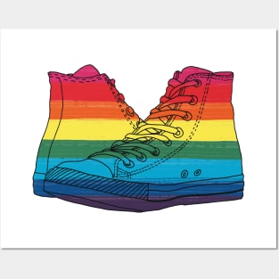 Pride Flag Hi-Top Design Posters and Art